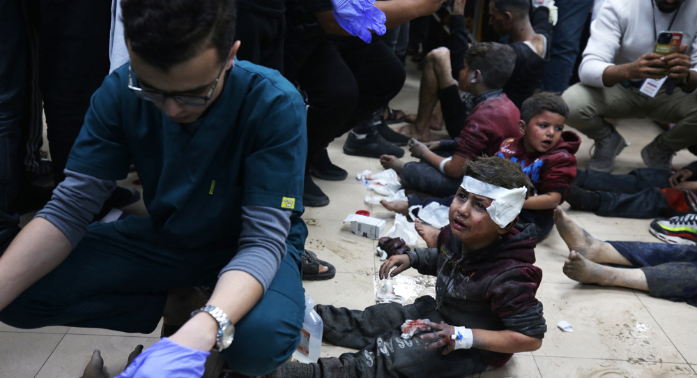 Israeli troops storm Gaza hospital, rounding up Palestinian men 