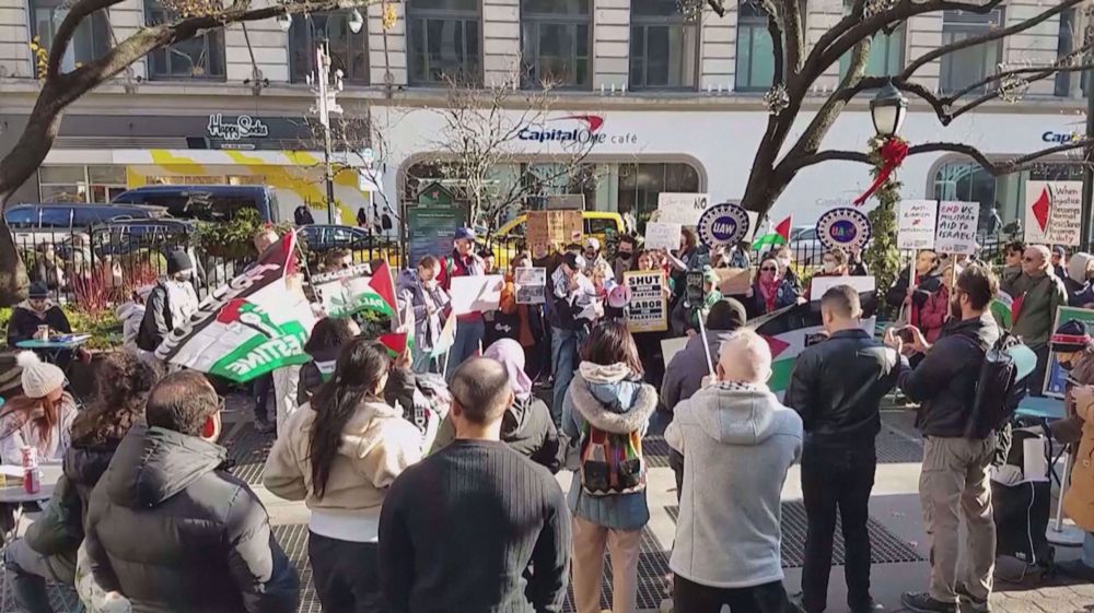 New York City protesters demonstrate in solidarity with Palestinians in Gaza