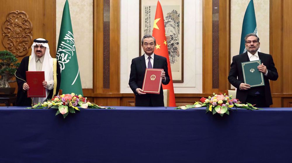 China says Iran-Saudi pact key to stamping out 'external interference' in region 