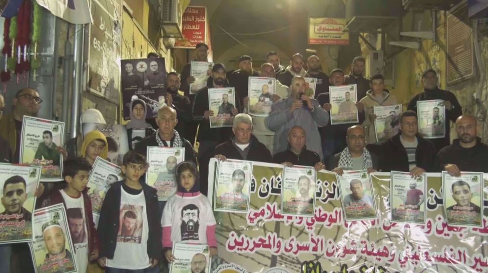 Rallies held in Palestinian territories in support of detainees in Israeli jails