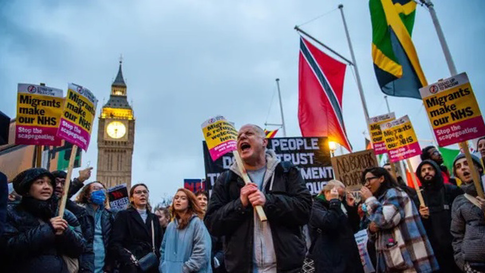 Mass cost of living protest in London