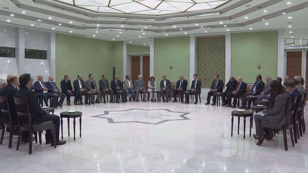 Heads of Arab political parties meet Pres. Assad, express solidarity with Syria