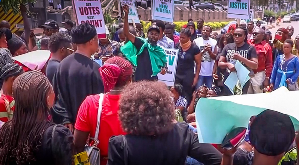 Nigerian opposition protests presidential election result