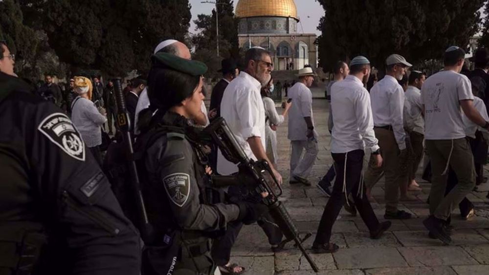 Hundreds of Israeli settlers break into al-Aqsa Mosque under police protection 