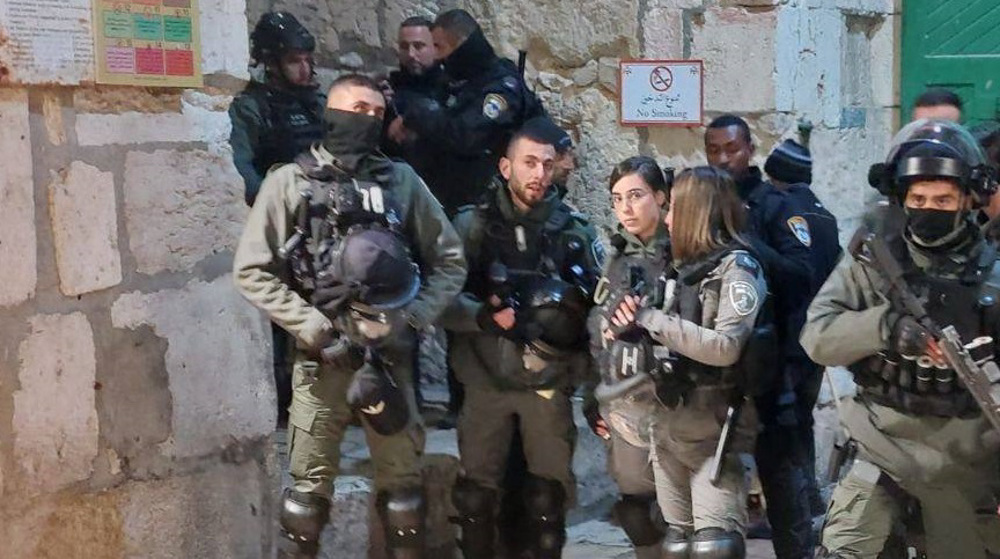 Israeli forces storm holy al-Aqsa mosque gates, Palestinians confront raids 