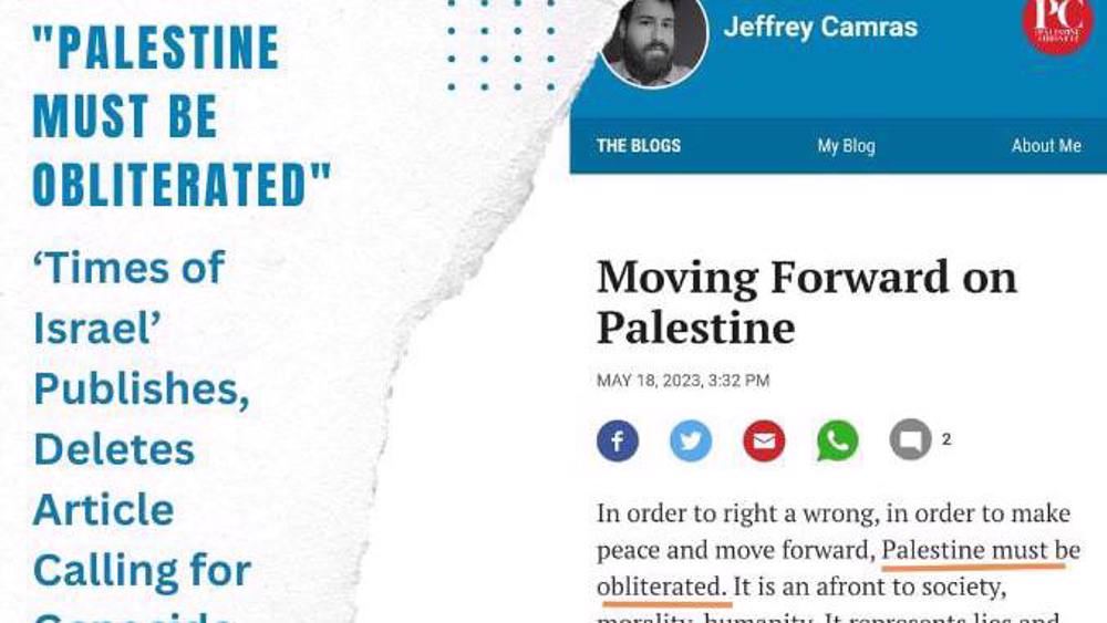 Times of Israel publishes, then deletes article advocating ‘obliteration of Palestine’