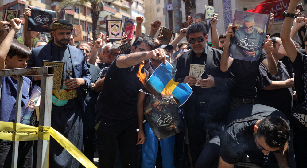 Lebanese protesters denounce desecration of Qur’an in Sweden