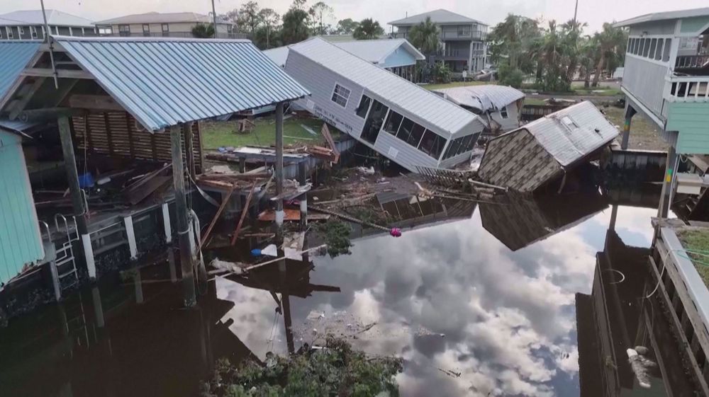 Drone footage shows Florida destruction from Hurricane Idalia