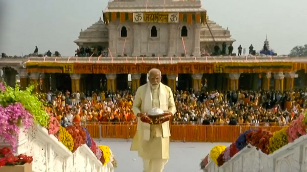 India’s Modi inaugurates new temple on razed mosque's site