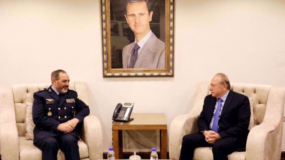 Iran's defense chief vows continued support for Syria, resistance front