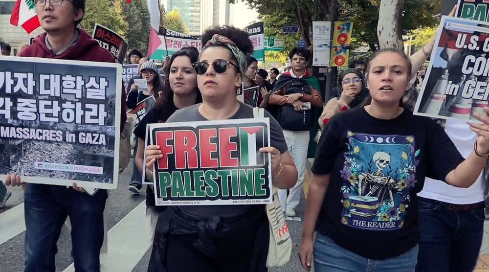 South Korean activists call for an end to Israeli genocide in Gaza