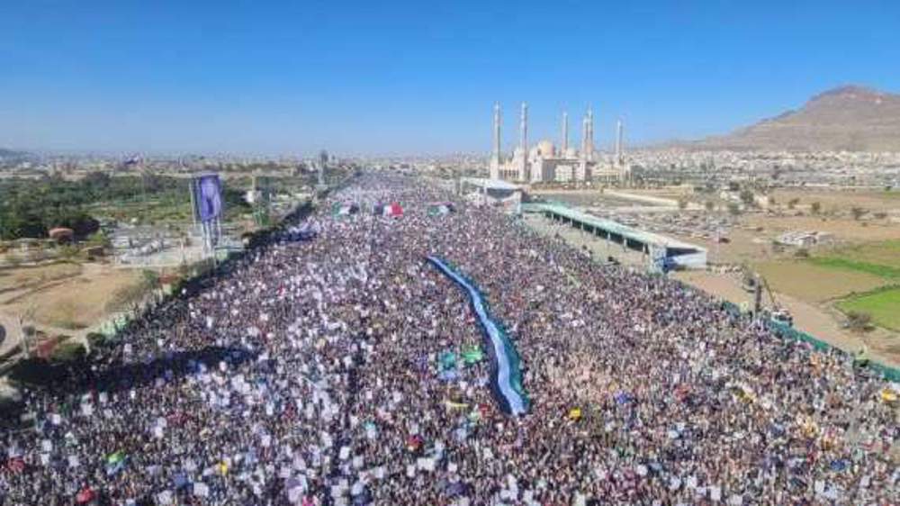 Yemenis come out in their millions in solidarity with war-hit Palestinians in Gaza