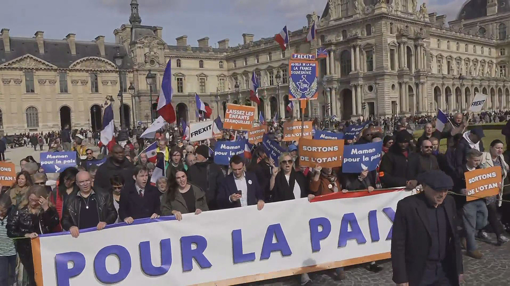 Thousands join anti-NATO march in Paris protesting military support for Ukraine 