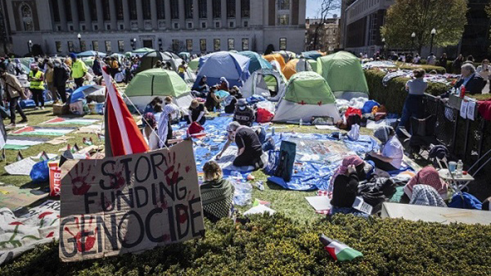 Students protest at US universities to urge end in financial ties to Israel