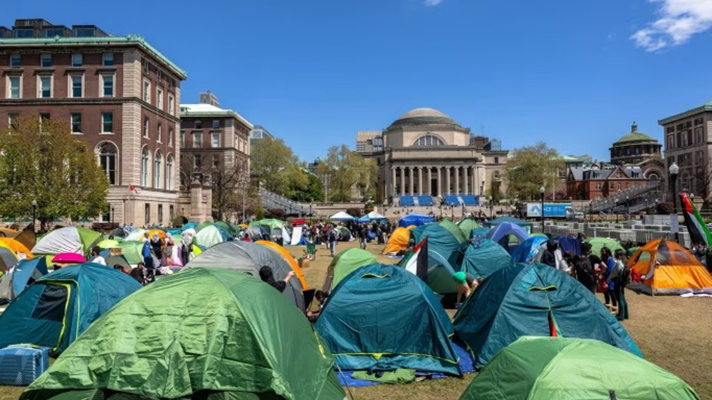 Columbia University students defy deadline to clear pro-Palestinian encampment