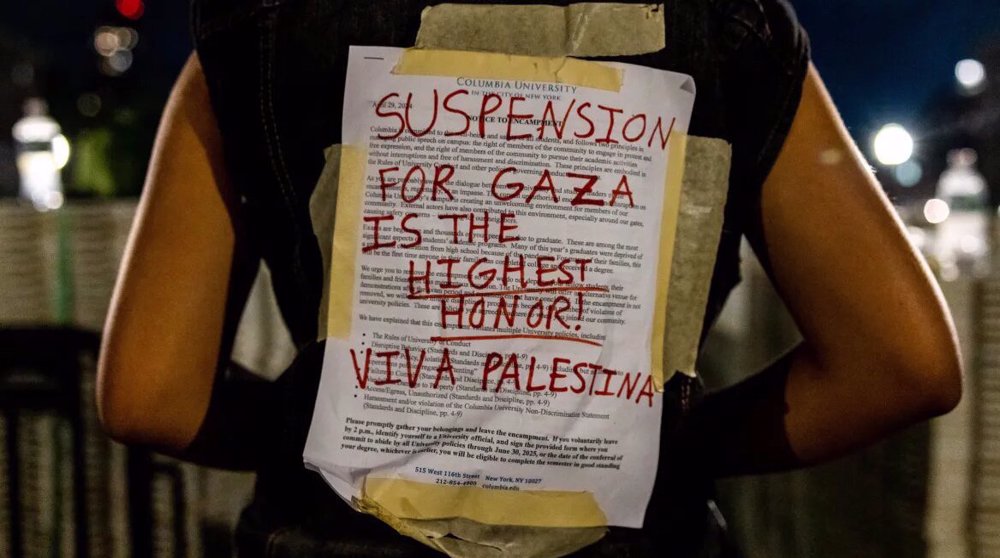 Columbia suspends students after warning to clear out protest camp unheeded