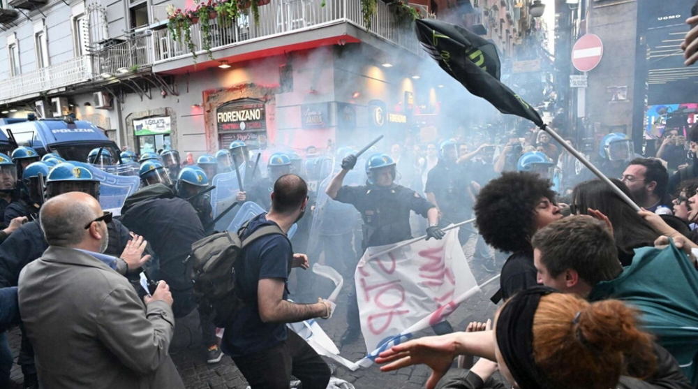 Naples: huit personnes blessées lors d'une marche pro-Palestine