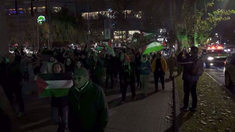 Pro-Palestinian protesters take to the streets in Chile