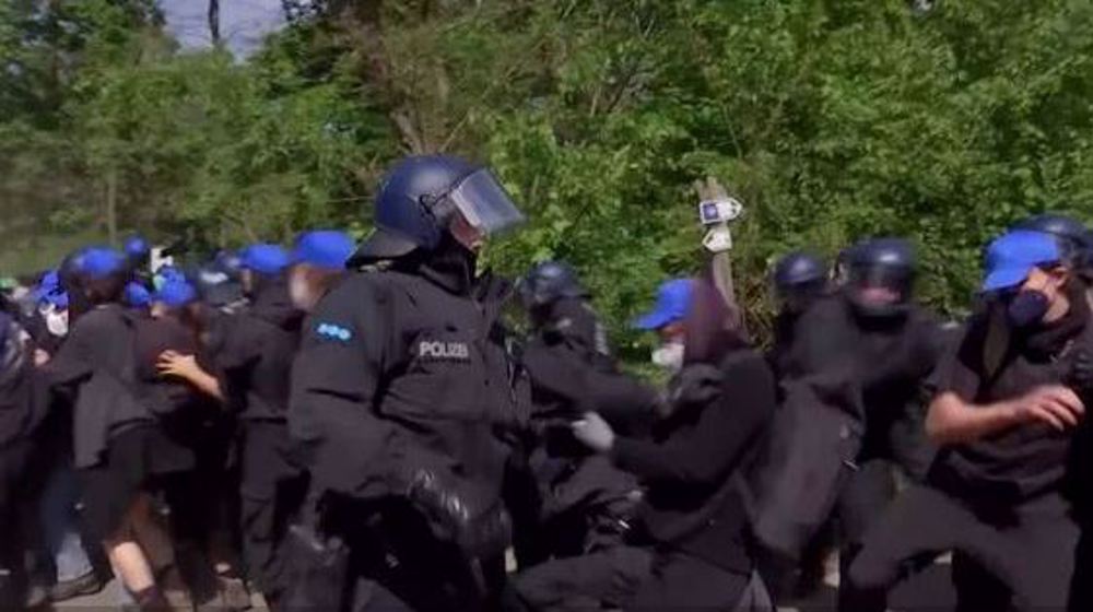German police clash with protesters trying to storm Tesla plant