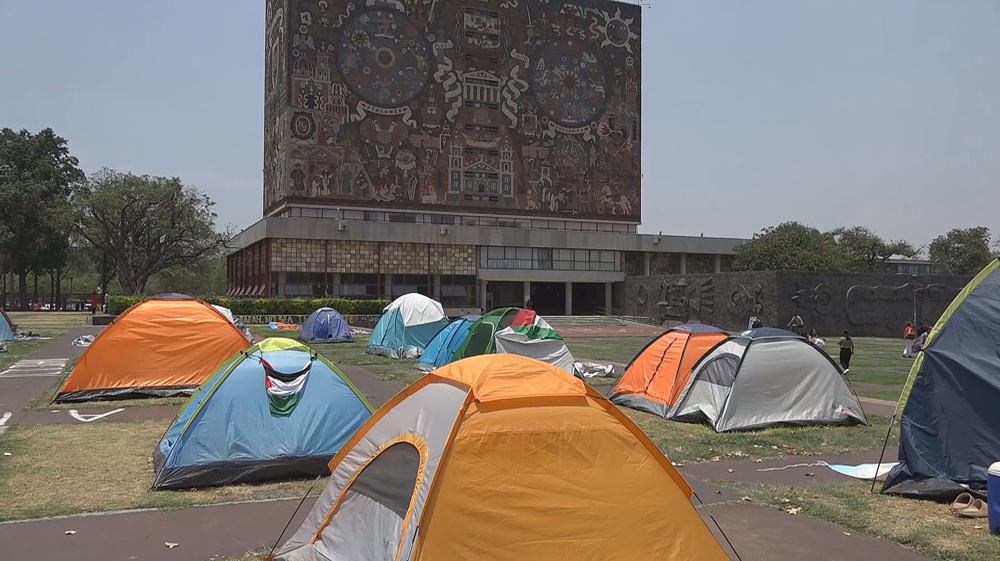 Mexico City students join global camp-in wave for Palestine