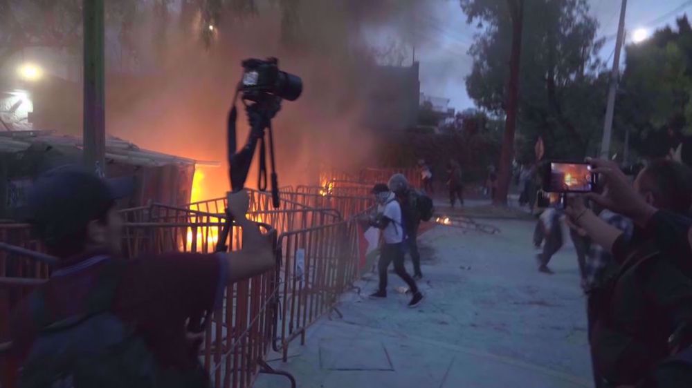 Manifestation devant l’ambassade d’Israël à Mexico