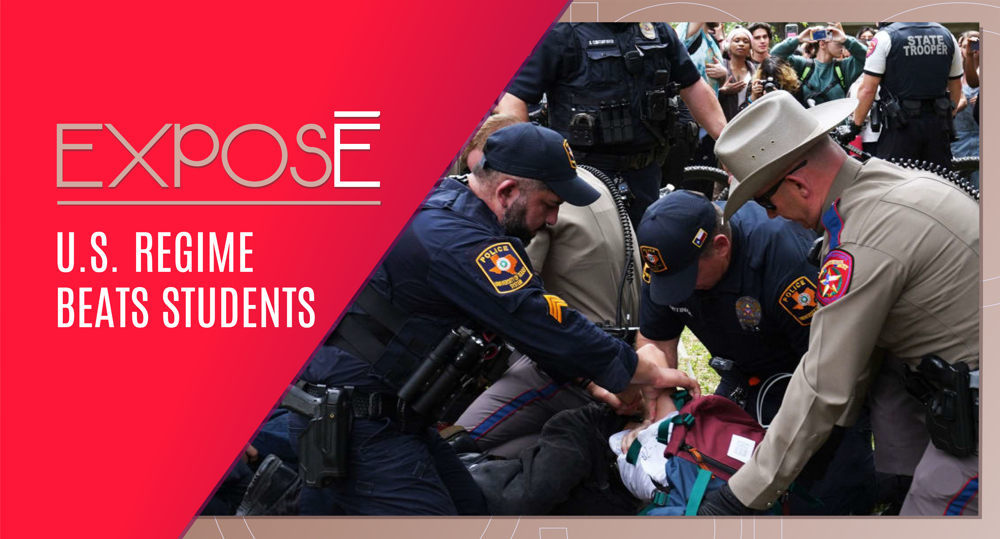 US regime beats students 