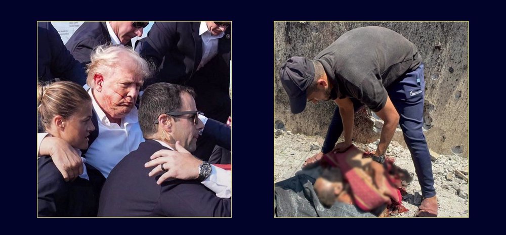 Trump’s ear injury grabs more headlines than murder of 90 Palestinians in Gaza