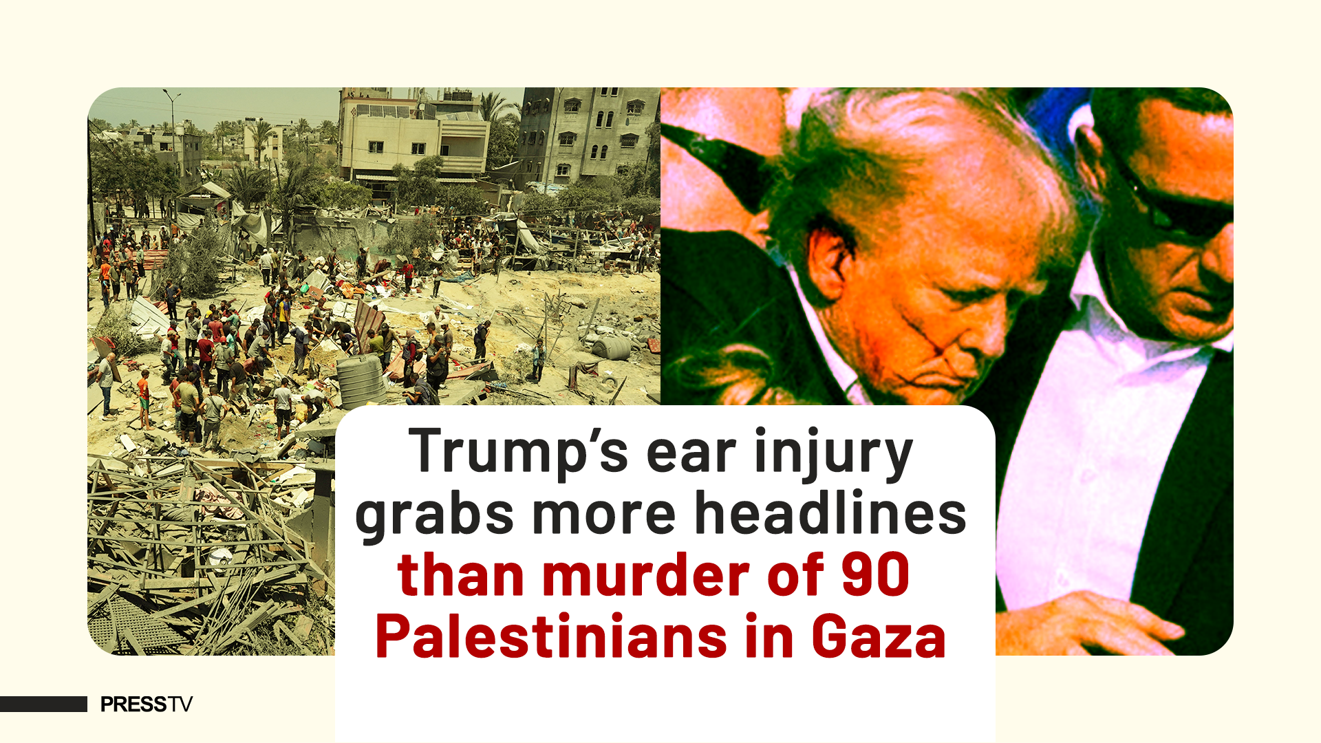Trump’s injury new fodder for mainstream media, Gaza genocide remains on margin
