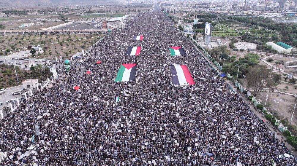 Massive pro-Palestine demonstrations flood Yemen streets for 39th week