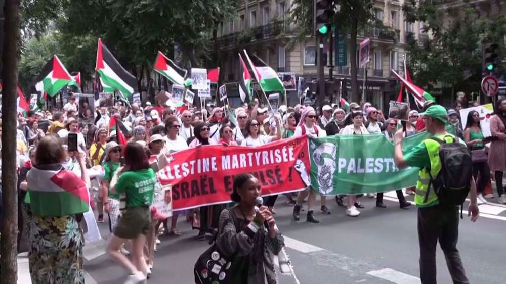 Pro-Palestinian protesters denounce Israeli athletes' participation in Olympics