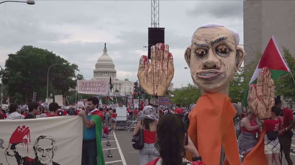 Huge protests reject Netanyahu’s pro-genocide speech to Congress