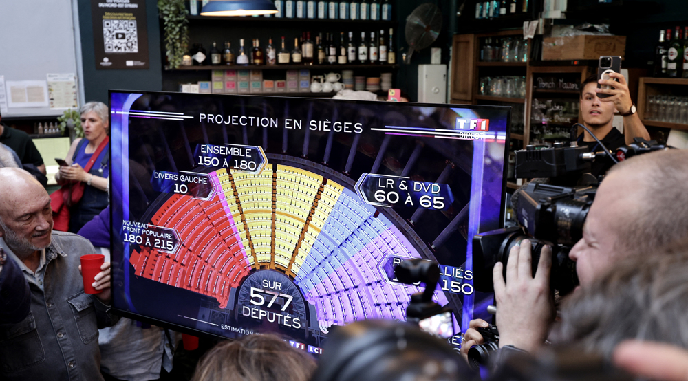 French vote ends in hung parliament as leftists lead snap vote
