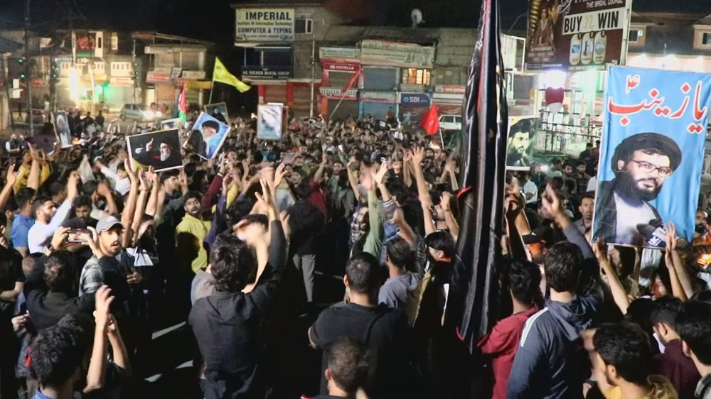 Kashmir erupts in protests against Sayyed Nasrullah's assassination