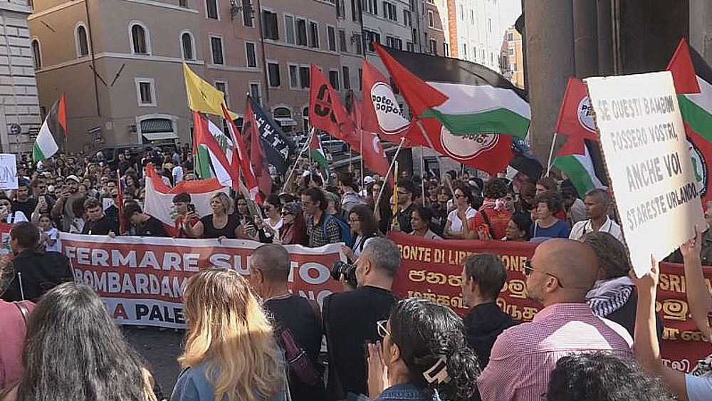 Rome hosts demonstration against Israel’s war on Palestine, Lebanon