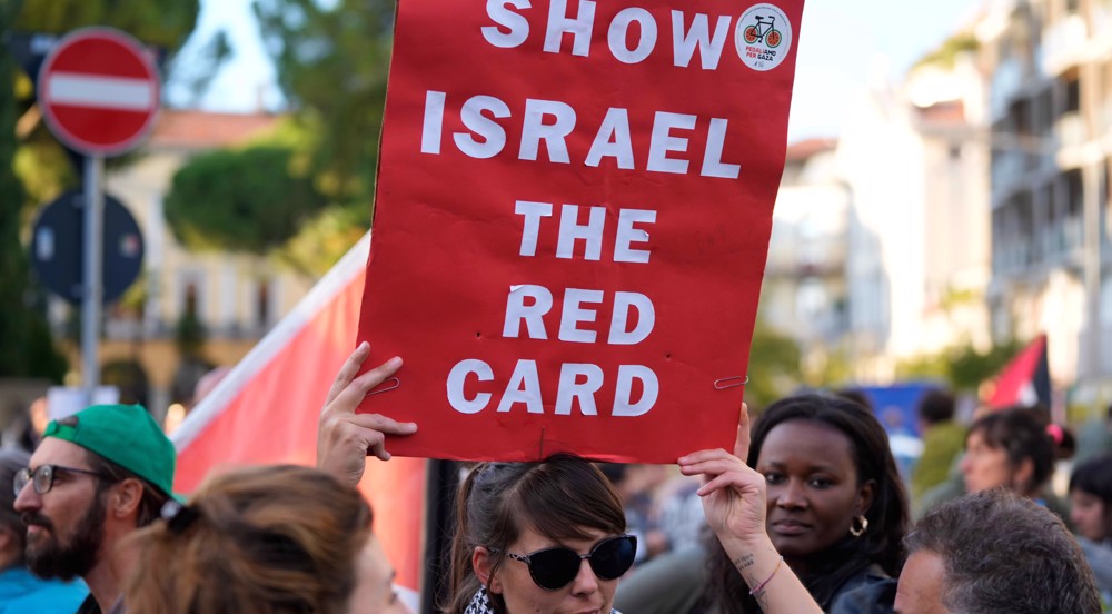 Protests over Italy-Israel World Cup qualifier