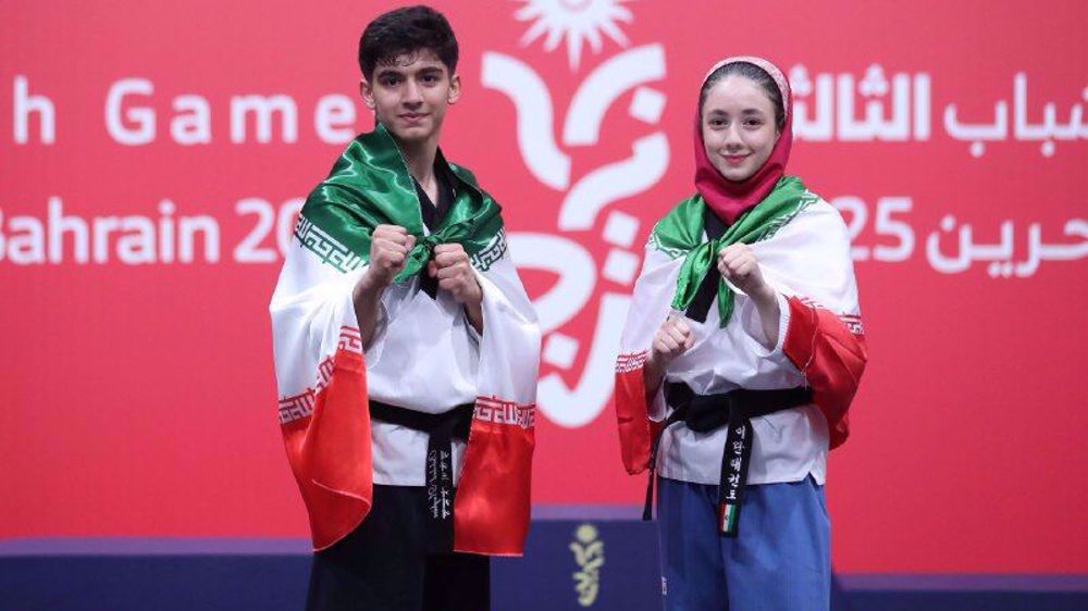 Iran’s taekwondo poomsae duo clinch triple gold at Asian Youth Games