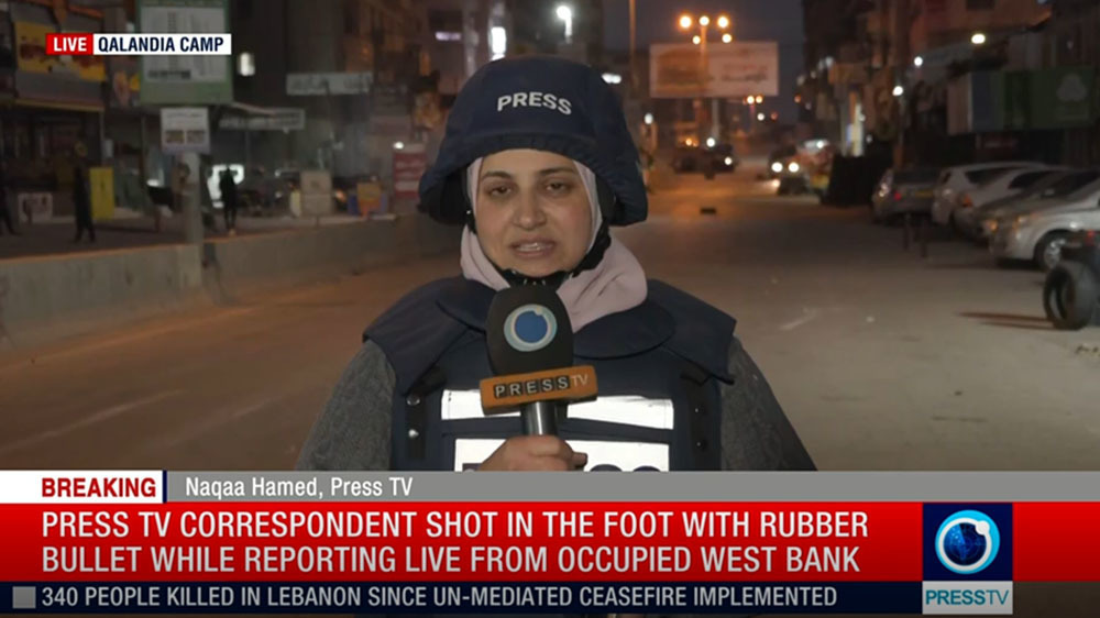 Press TV correspondent injured by Israeli rubber bullets in West Bank live coverage 
