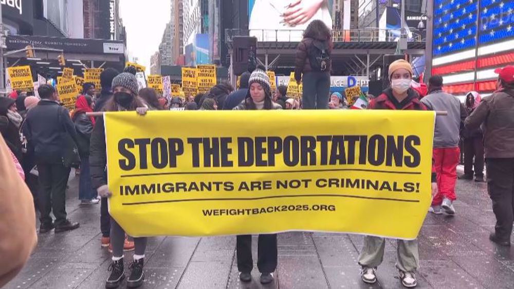 New Yorkers protest Trump deportation order