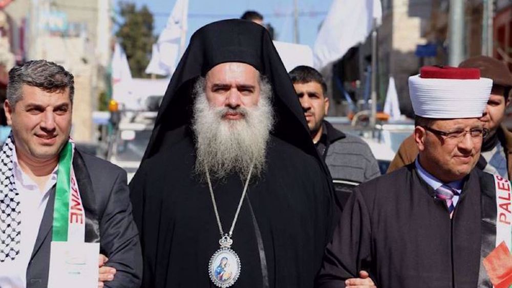 Occupied al-Quds archbishop: Palestine will never forget Nasrallah 
