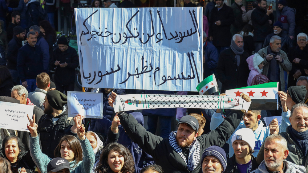 Syrians rally to protest Netanyahu's 'demilitarization' of Syria remarks 