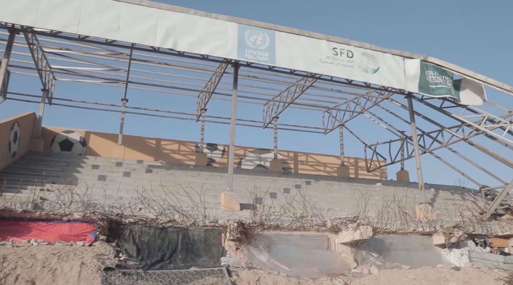 Israel destroyed 134 football fields in Gaza