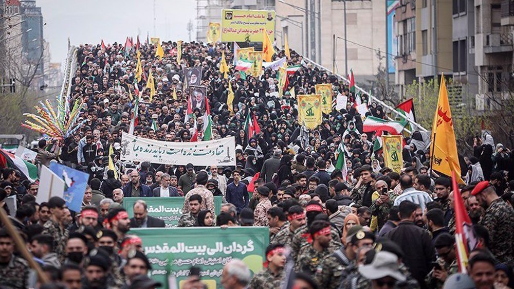 Millions march on Quds Day to support Palestinians amid Israeli genocide  