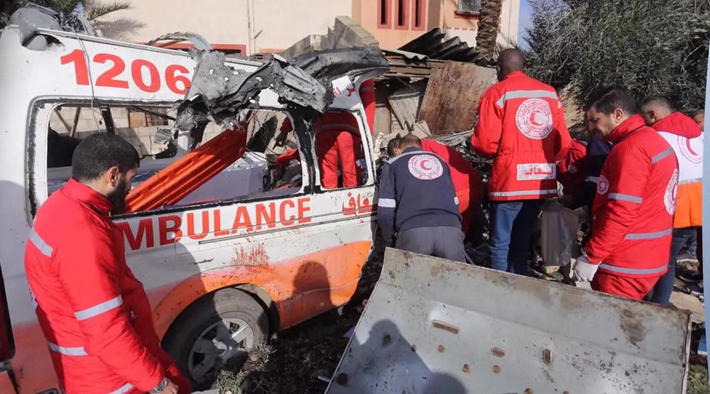 Israeli regime deliberately targets paramedics and ambulances in Gaza