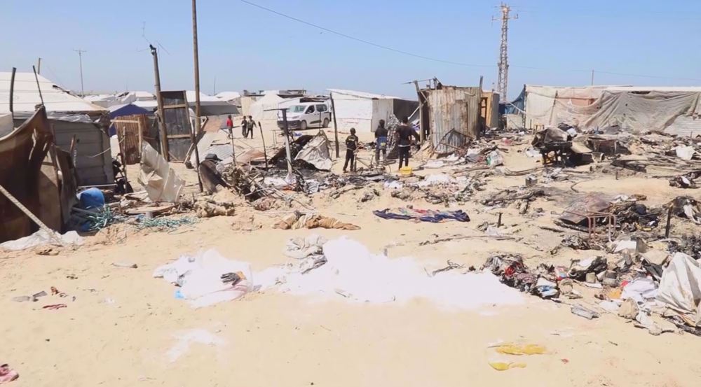Israeli drones burn children inside 'safe zone'