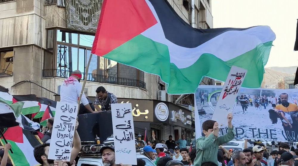 Protesters in Damascus slam Arab silence on Gaza