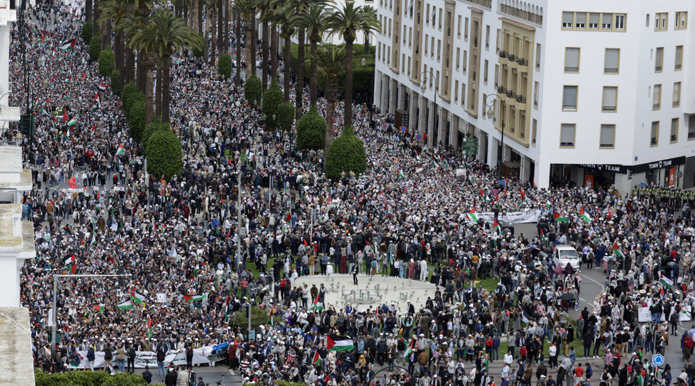 Moroccans protest against Israel’s genocidal war in Gaza, US support 