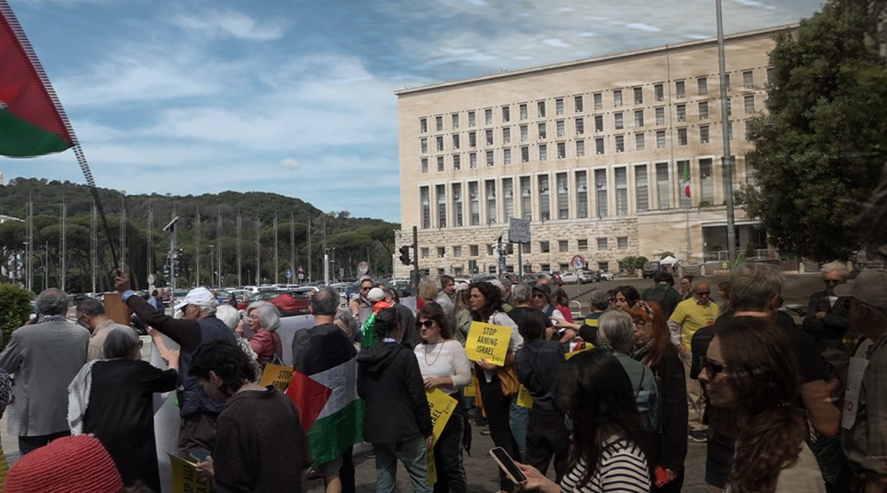 Demo to commemorate Nakba Day held outside Italy's Ministry of Foreign Affairs