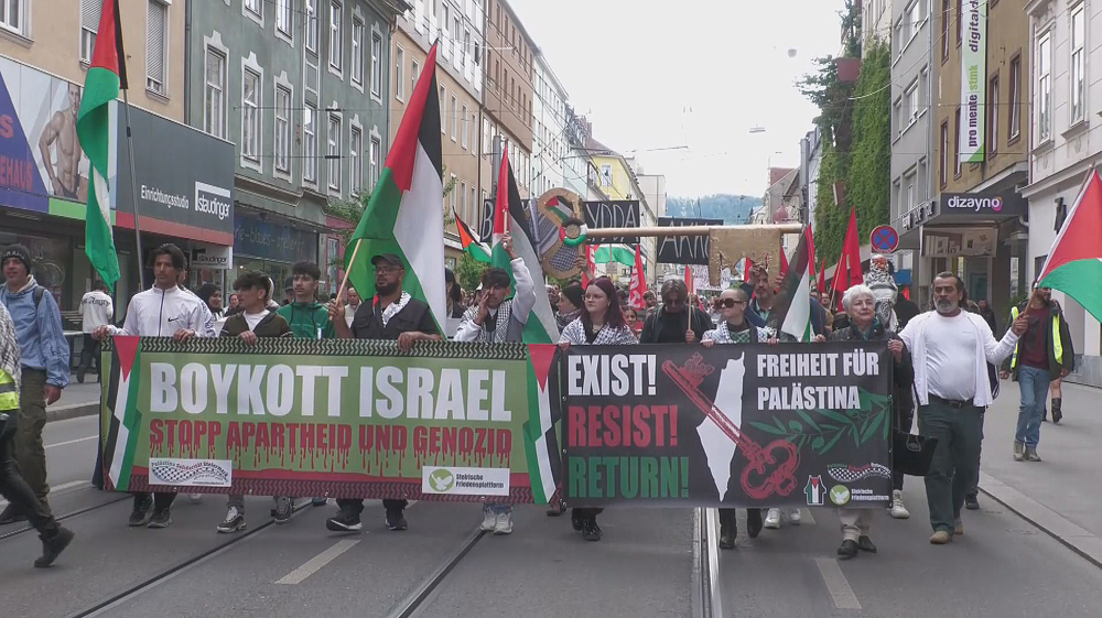Nakba demonstration held in Austrian city Graz