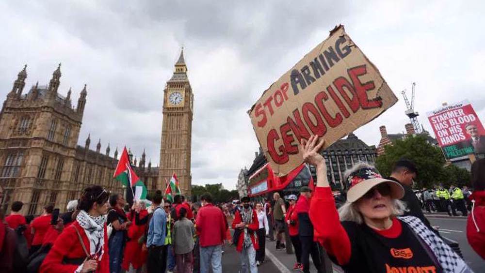 Stop arming Israel: Thousands encircle UK Parliament in pro-Palestine protest