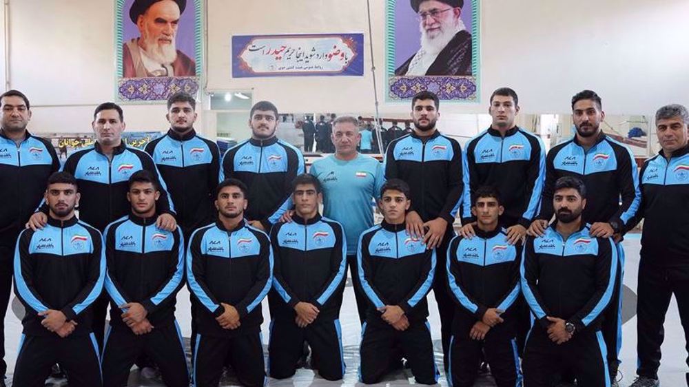 Iranian youth freestyle wrestling team wins Asian champion.